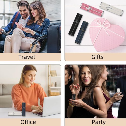 muilsae AB00DB Leatherette Refillable Perfume Atomiser 5ml, Bottom Fill Perfume Bottle, Portable and Leak-proof Suitable for Women and Men (AB00DB 5ml)