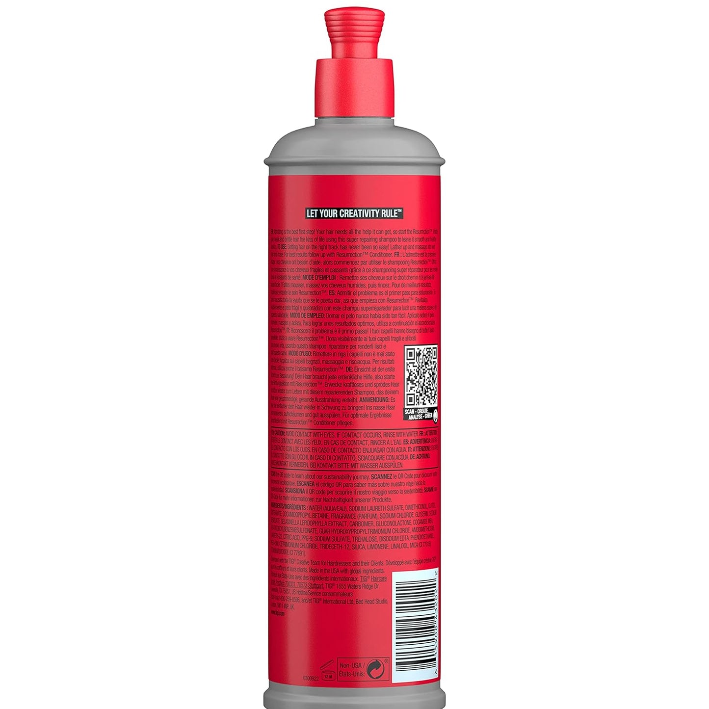 Bed Head Resurrection Shampoo for Damaged Hair - 13.53 fl oz (Pack of 2)