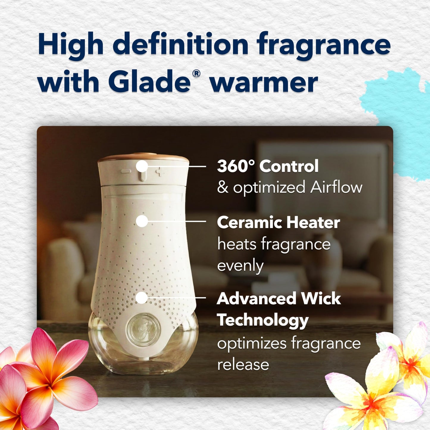 Glade PlugIns Refills Air Freshener, Scented and Essential Oils for Home and Bathroom, Aqua Waves, 1.34 Fl Oz, 2 Count