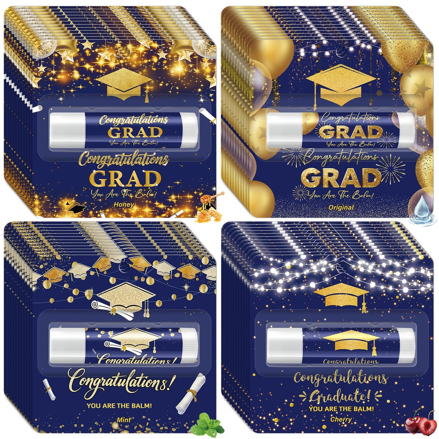 48 Pcs Graduation Lip Balms Party Gifts Bulk Congrats Grad Class of 2026 You Are The Balm School College Inspirational Graduation Gifts for Students Her Him Women Men Friends Classmates