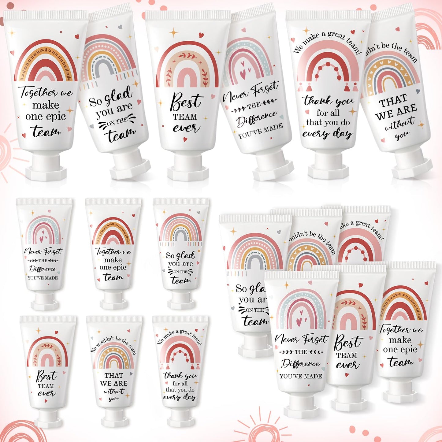 Sacubee 12 Pack American Teachers' Day Employee Appreciation Team Gifts Bulk Travel Size Hand Cream Inspirational Thank You Gifts Small Hand Lotions for Women Mothers Day Crna Nurse Employees Staff