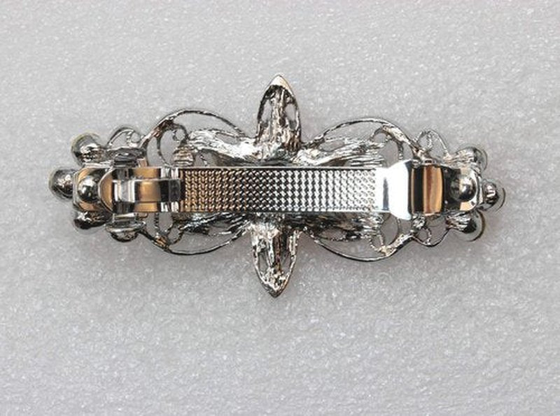 Faship Gorgeous Purple Rhinestone Crystal Flora Hair Barrette Clip