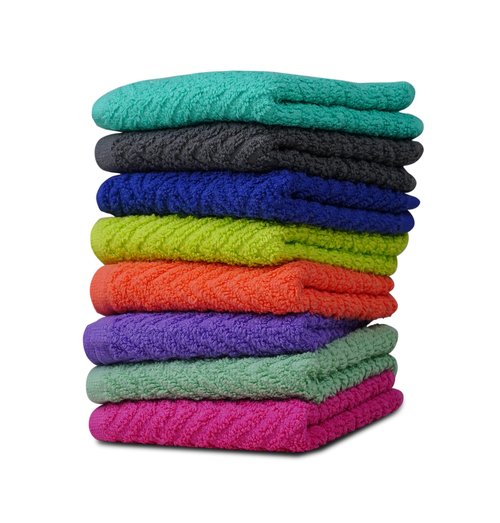 ZUPERIA Zigzag Multicolor Wash Cloths -8 Pack -12" x 12"- Highly Absorbent Soft Washcloths for Face, Gym Towels, Hotel Spa Quality, Reusable & Multipurpose Wash Cloth Towels