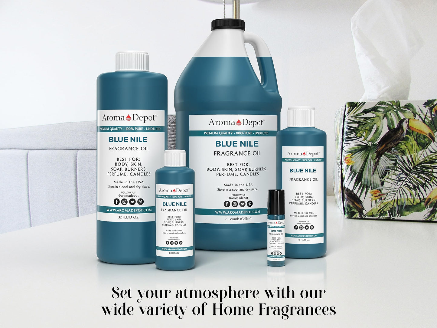 Aroma Depot 1 oz. Blue Nile Fragrance Oil, Perfume Oil, Scented Oil for Making, Soap, Candle Making & Incense. Used in Aromatherapy Diffusers, Warmers, and Burners. DIY Such as Lotions & Creams.