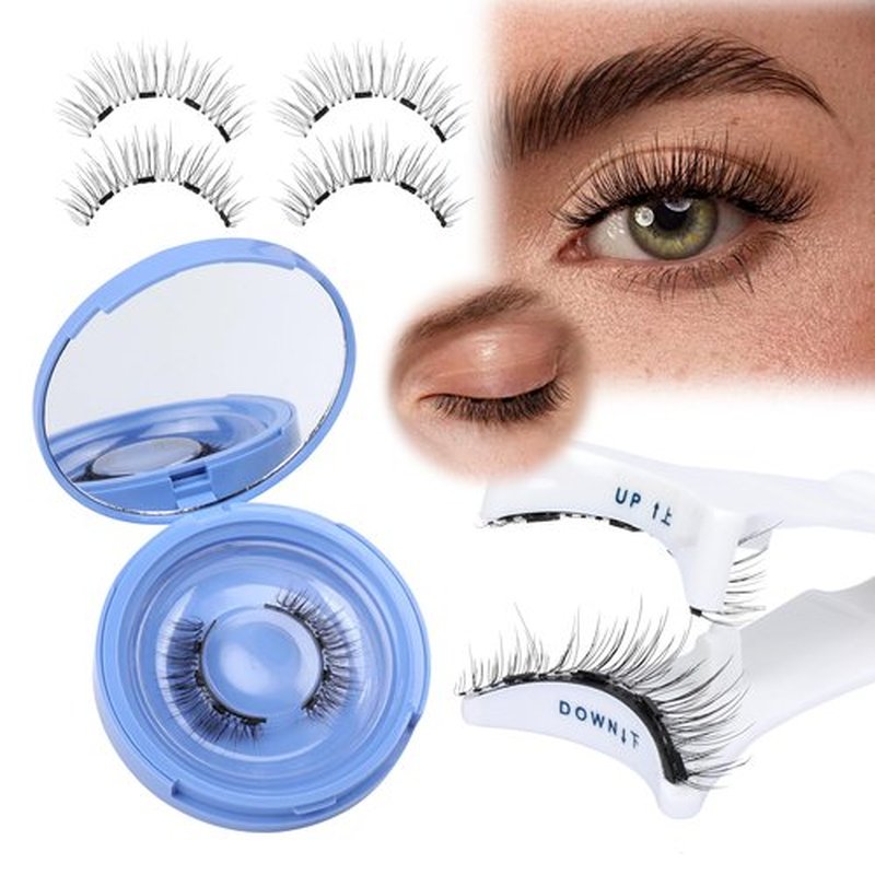 JIMIRE Magnetic Eyelashes with Applicator Magnetic Wispy Magnetic Lashes Reusable Magnetic Eyelashes without Eyeliner No Glue No Eyeliner Needed Wispy Magnetic Lashes 1 Pairs Pack