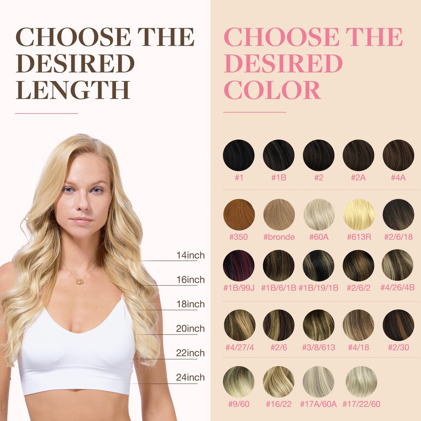 GOO GOO Tape in Hair Extensions Human Hair, 18D/22F Dirty Blonde Highlights, 10inch 50g 20pcs, Thick Ends Straight Seamless Tape in, Invisible Tape in Hair Extensions Human Hair