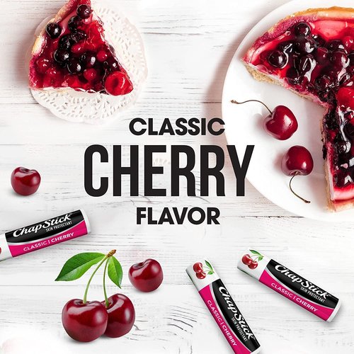 ChapStick Classic Lip Balm SPF 4 Cherry, 0.15 Ounce (Pack of 3)