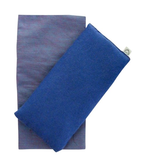 Peacegoods Eye Pillow Gift Set - Unscented Flax Eye Pillow w/Cover - Soft Cotton Flannel - 4 x 8.5 - Washable - Soothing Relaxing yoga massage meditation sleep headache relief - purple lilac amethyst