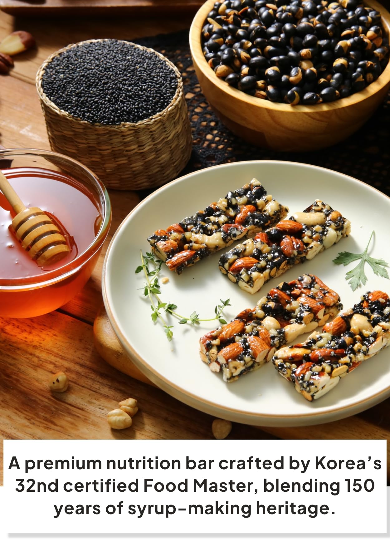 Korean Food KANG BONG SEOK Jocheong Gangjeong Nut Bars, Vegan, 25 Count