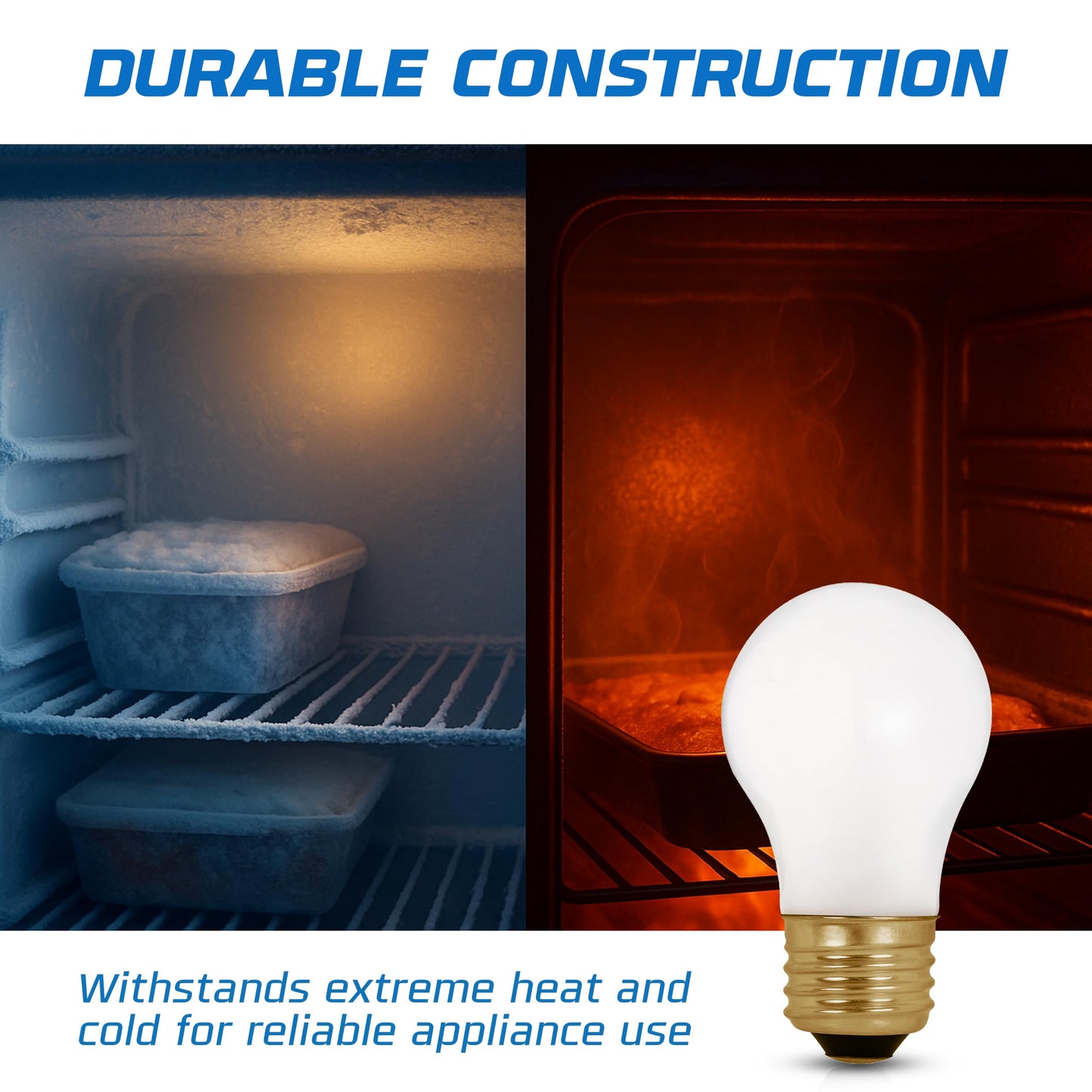 OHLECTRIC A15 Incandescent Bulbs 40 Watt (8-Pack) Small Bulb, Frosted Light Bulbs, Dimmable Bulb, 2700k Warm White, E26 Medium Base, 2500 Hours, 280 lumens, 130 Volts - Pack of 8 Bulbs