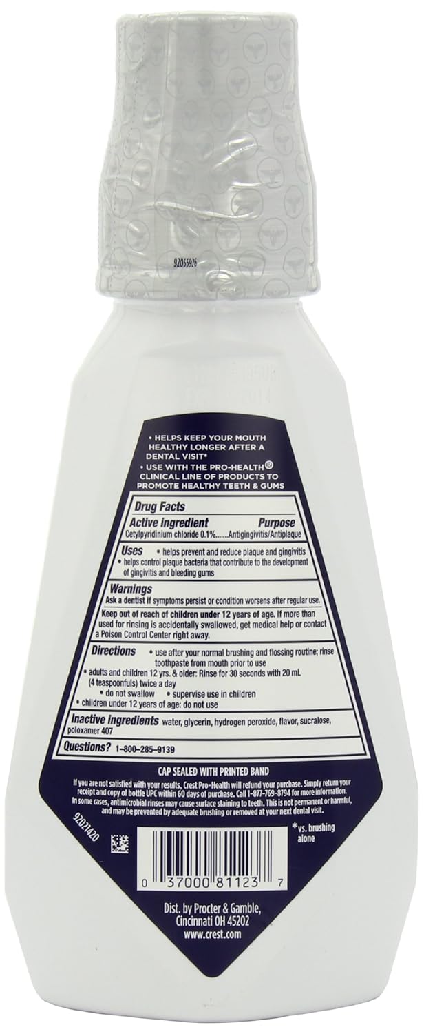 Crest Pro-Health Clinical Deep Clean Mint Oral Rinse 32 oz (Pack of 2)