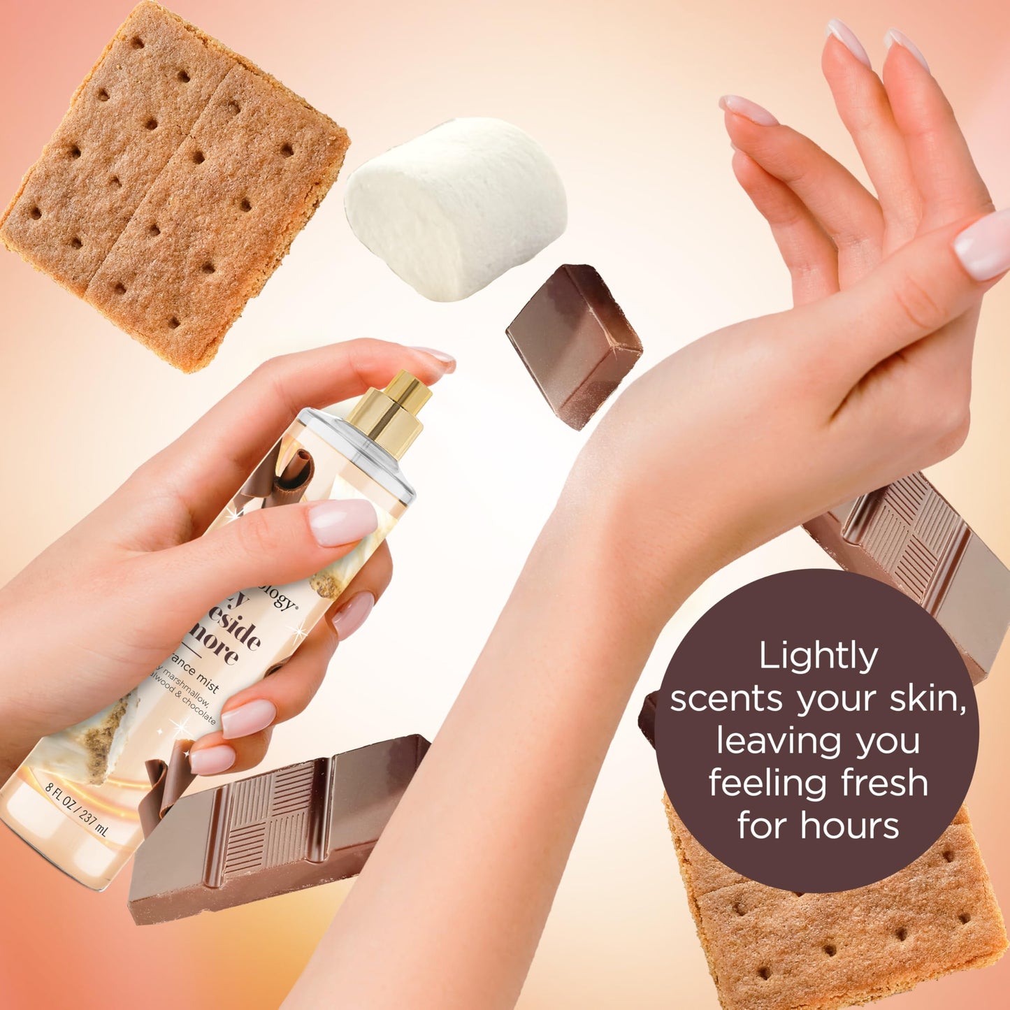 Bodycology Long-Lasting Fragrance Body Mist, Cozy Fireside S'more, 8 fl oz