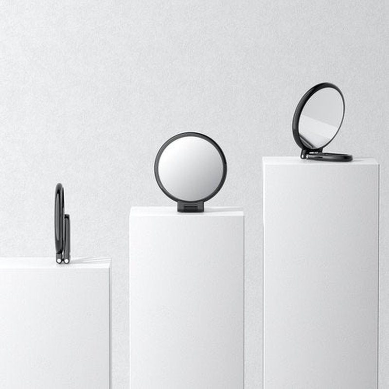 Beautifive Handheld Magnifying Mirror, 10X/1X Double Sided Hand Mirror with Handle, 5.4" Small Hand Held Mirror with Adjustable Handle, Travel Makeup Mirror with 10x Magnification Travel Mirror