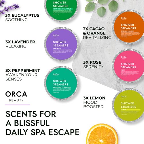 Shower Steamers Aromatherapy - Relaxation Gifts for Women, Shower Bombs, Unique Spa Gifts Shower Tablets, Shower Steamer Aromatherapy for Women & Men (Relax 18PC)