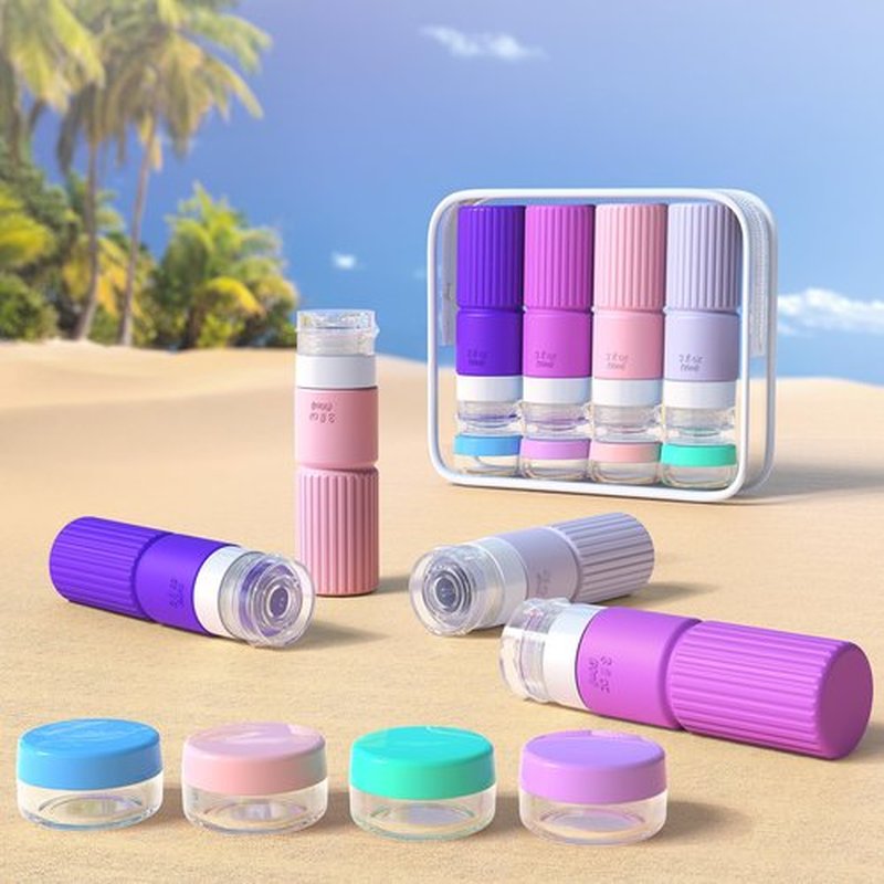 18pack Travel Bottles for Toiletries,TSA Approved Silicone Travel Containers for Toiletries,Leak Proof Refillable Liqus Shampoo And Conditioner Travel Essentials toiletry Bottles