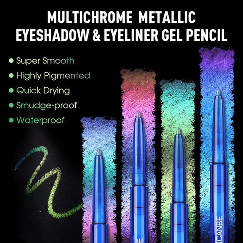 UCANBE Chameleon Eyeshadow & Eyeliner Gel Pencil-Multichrome Shifting Colors Metallic Glitter Eye Makeup,Waterproof Long-Lasting Smudge-Proof Multi-Dimensional Color (Forest Green to Chartreuse Gold)