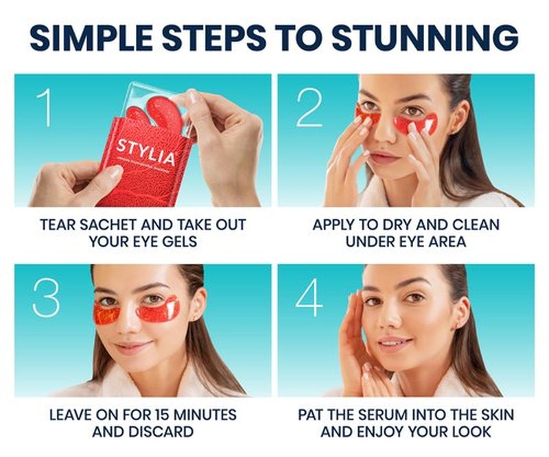 Under Eye Patches for Dark Circles and Puffy Eyes (6 Pairs), Marine Collagen Eye Gel Pads for Puffiness with Vitamin C, Hyaluronic Acid, and Pearl Extract, Eye Mask for Dark Circles and Puffiness