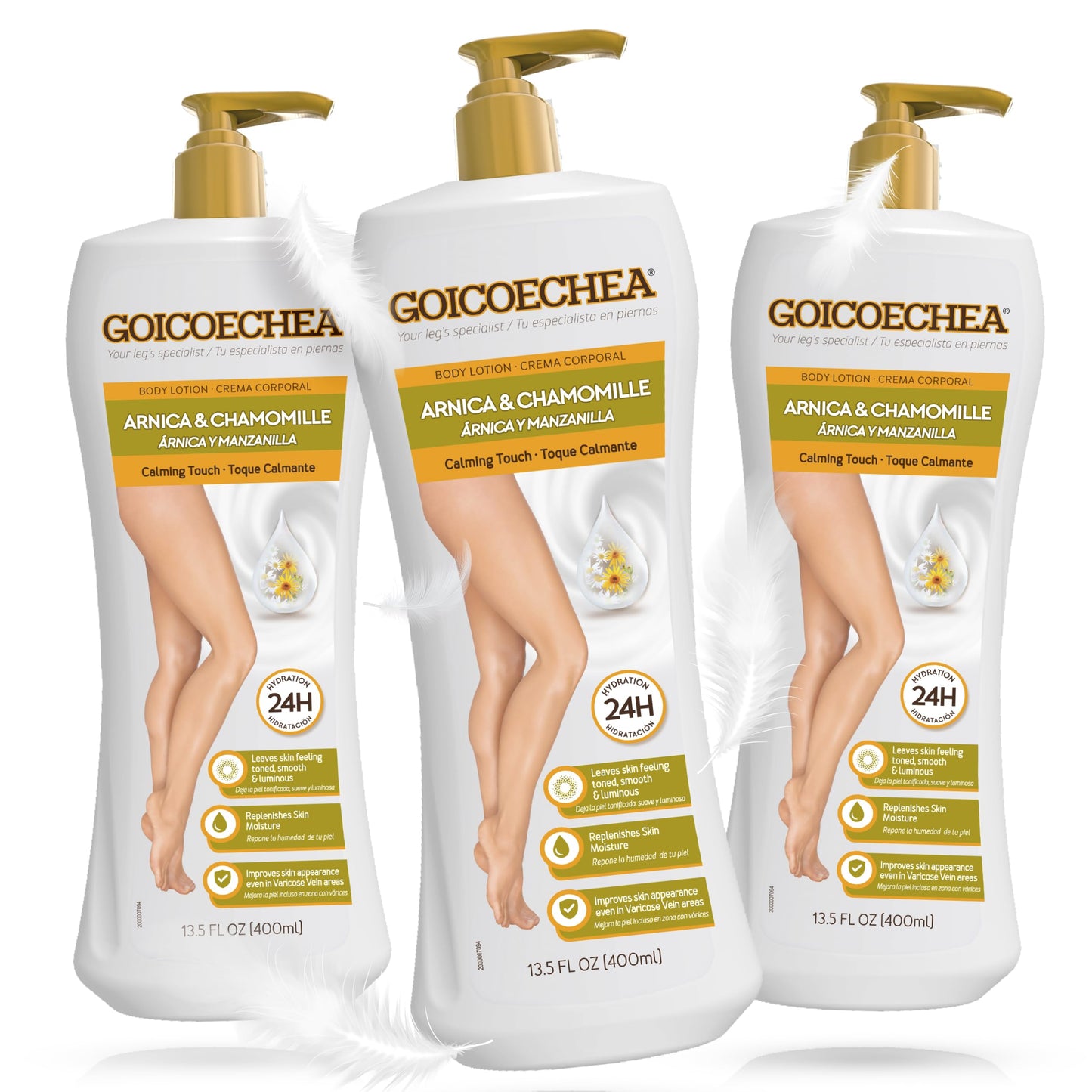 Goicoechea Arnica & Chamomile, Varicose Veins Cream, 13.5 Oz, 3-Pack