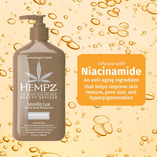 HEMPZ Vanilla Lux Herbal Body Moisturizer 17 oz.