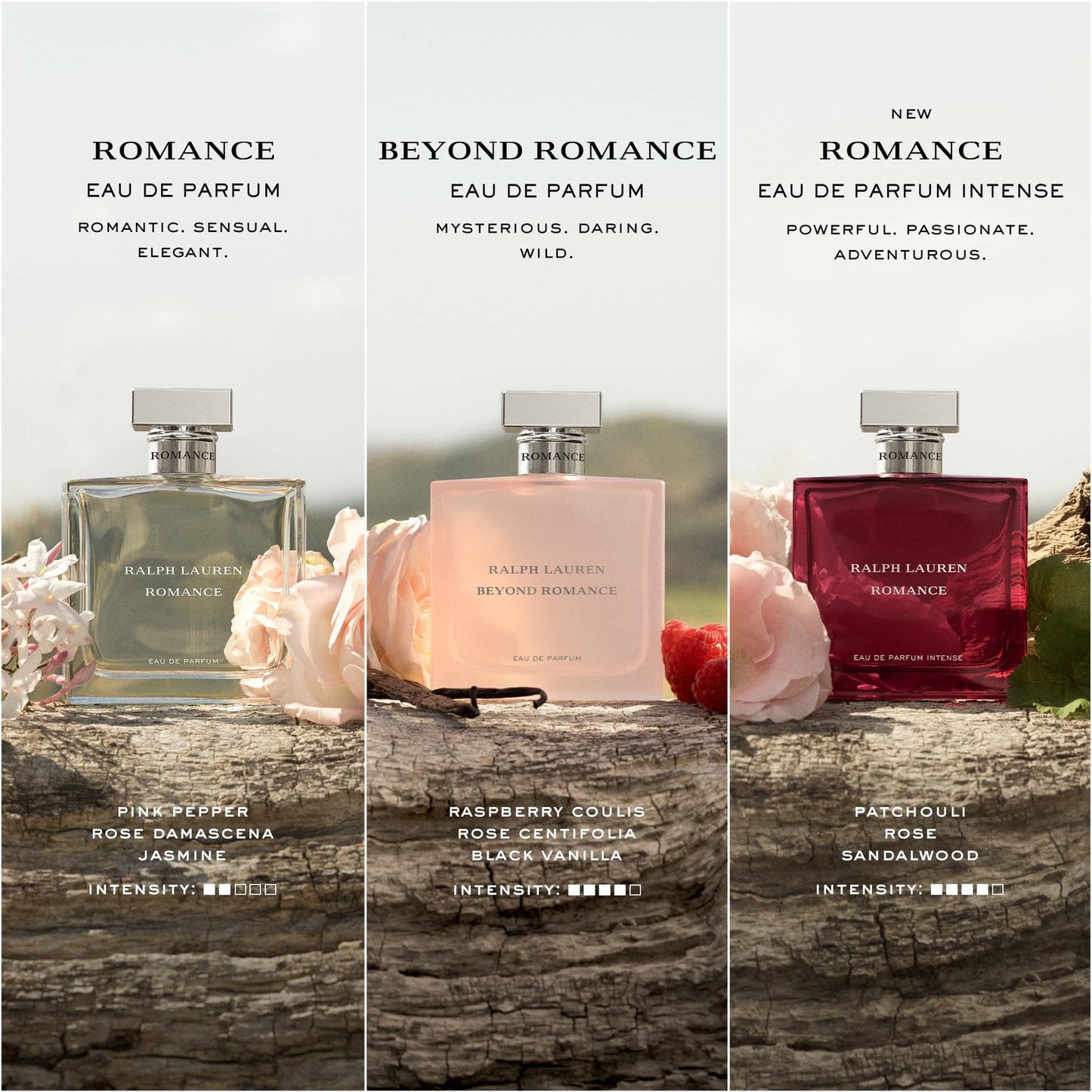 RALPH LAUREN FRAGRANCES Romance - Eau de Parfum - Women's Perfume - Floral & Woody - With Rose, Jasmine, and Berries - Medium Intensity - 1 Fl Oz