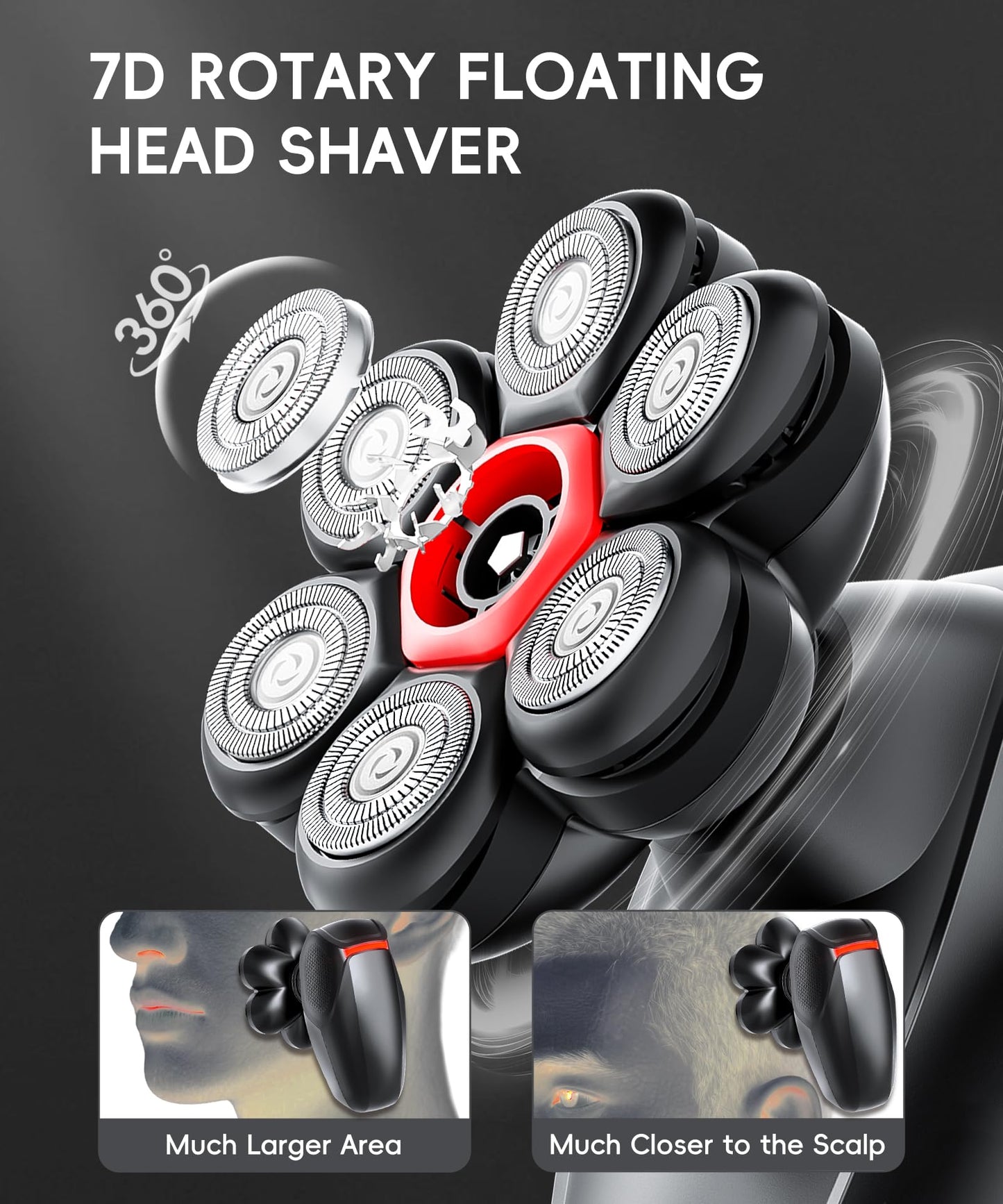 MALEGEBAZ Head shavers for Bald Men 5-in-1 Men's Grooming Kit