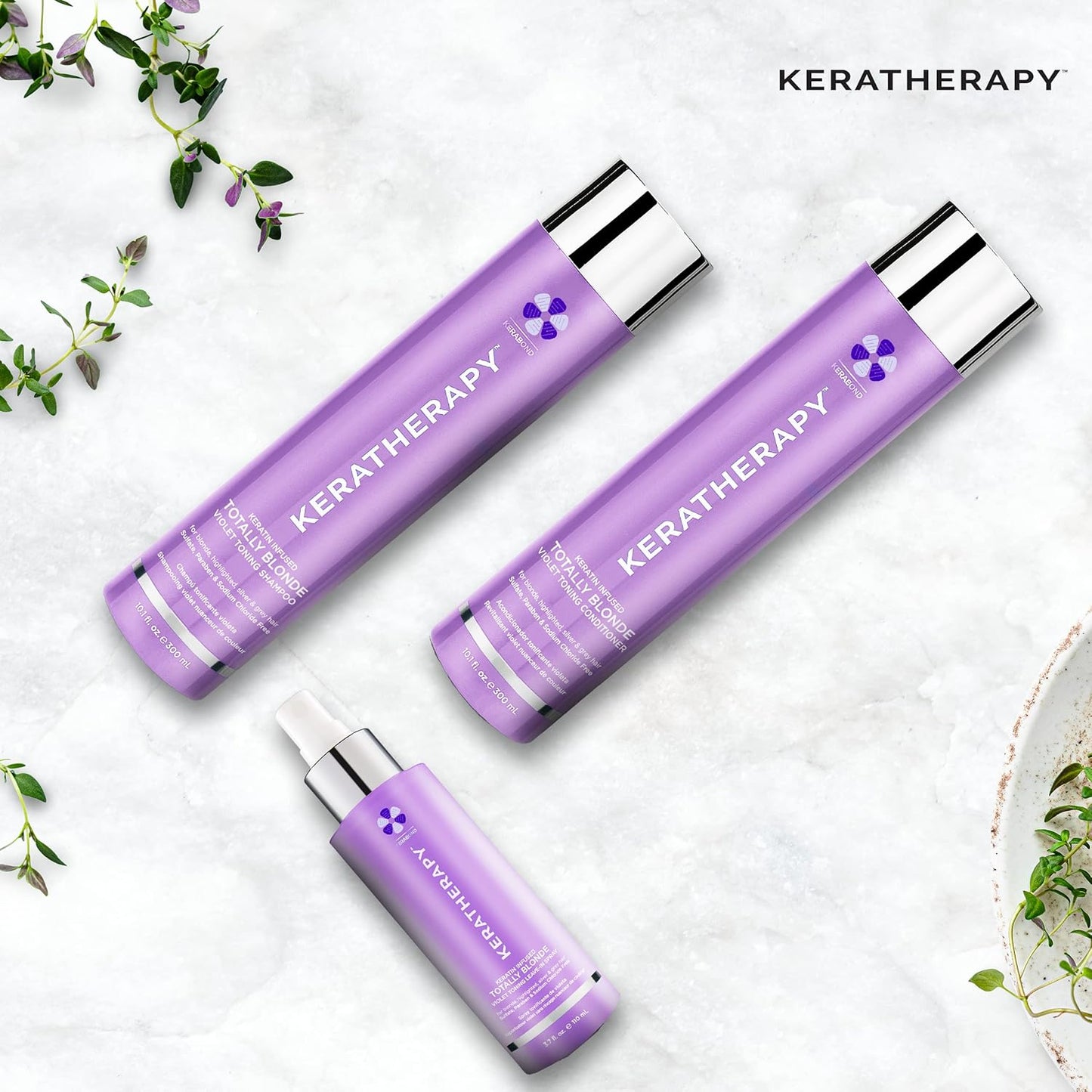 Keratin Infused Violet Toning Conditioner for Blonde Hair - 10.1 fl. oz - Sulfate & Paraben Free