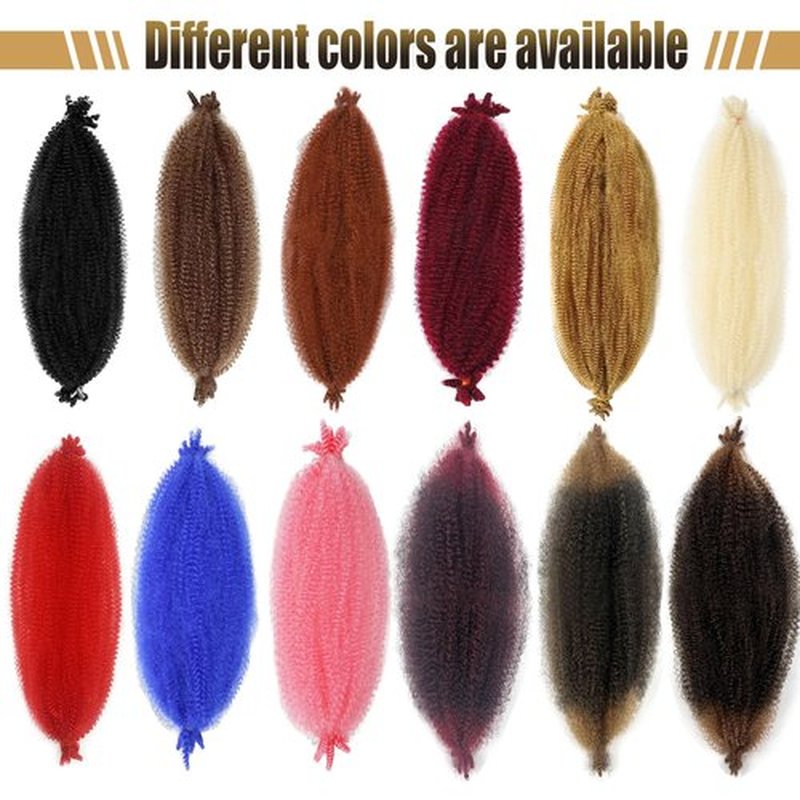 KYNLEY 12inch Springy Afro Twist Hair 8 Packs Blonde Kinky Marley Twist Braiding Hair Cuban Twist Hair Wrapping Hair for Soft Locs 27#