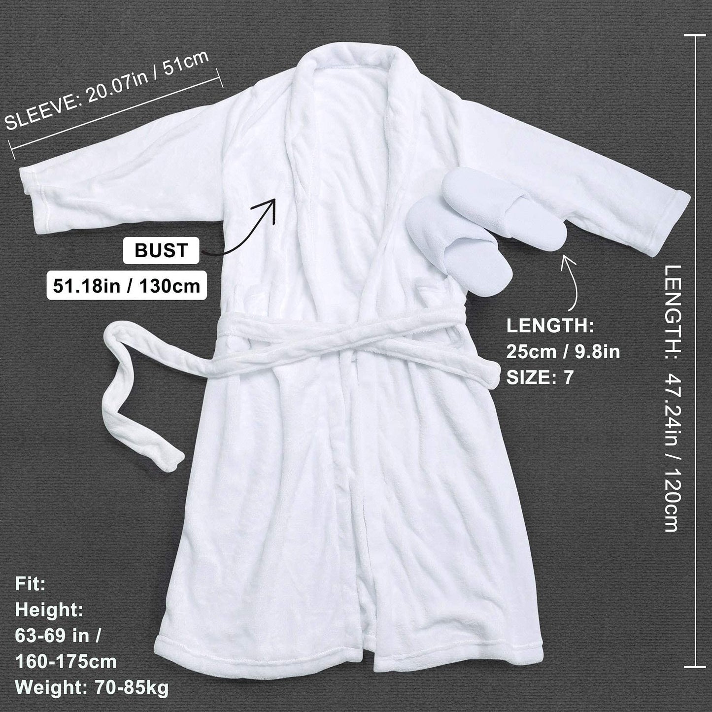 Spa Luxetique Robe and Slippers Set Women, Spa Robe for Women, 7 Pack Spa Gift Sets with Shower Gel, Body Lotion, Christmas Thanksgiven Day Birthday Gift Basket for Women with Robe White