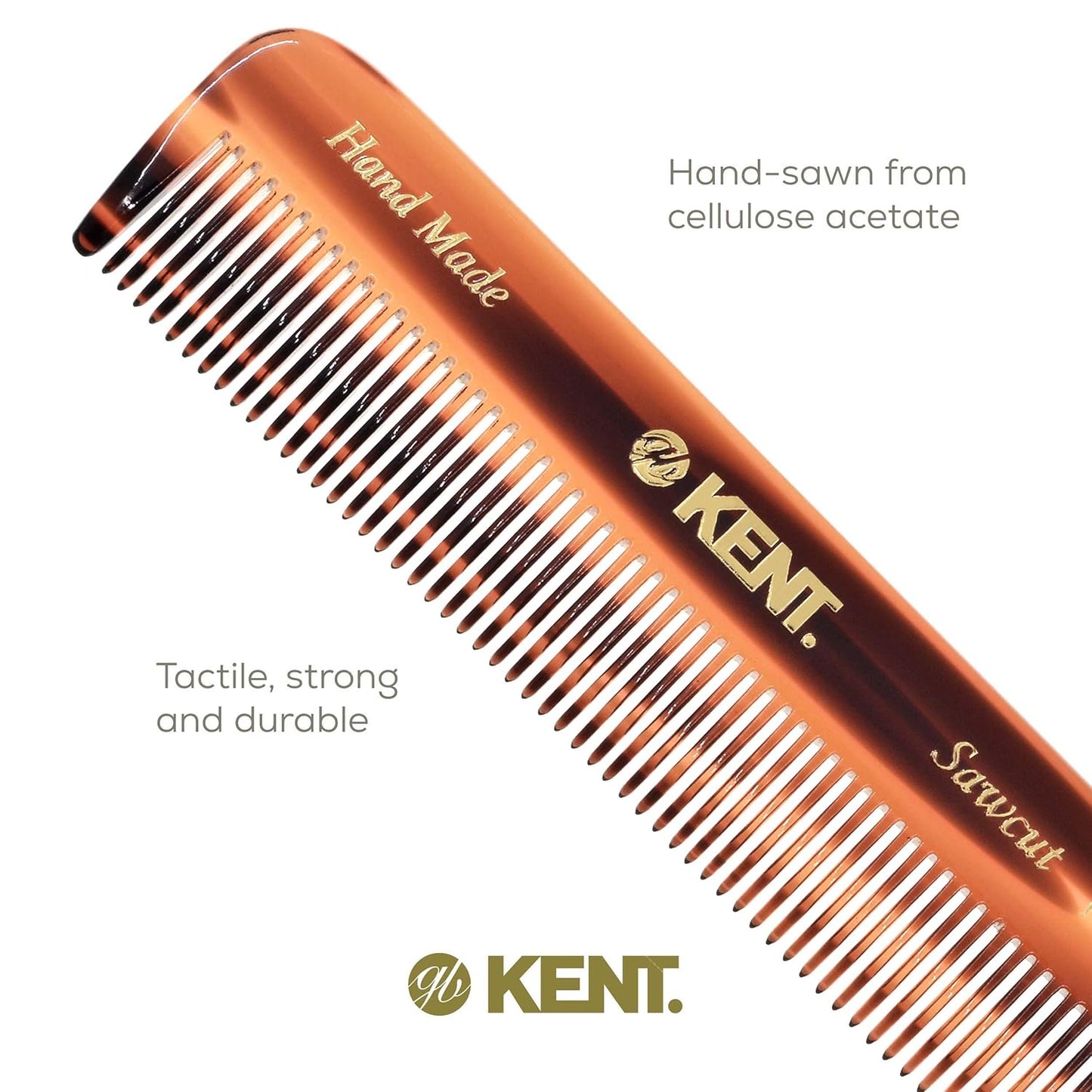 Kent 81T Beard & Mustache Comb Set - Travel-Friendly Grooming Kit Made in England