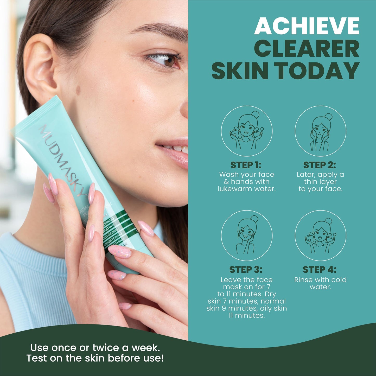MUDMASKY Facial Detox Purifying Recovery Mud Mask. The original Japanese Matcha Clay Mask since 2015. Reduces Acne, Blackheads, and Pores. Clean, Vegan, Gluten Free. As seen in IPSY - 2.0 fl oz.