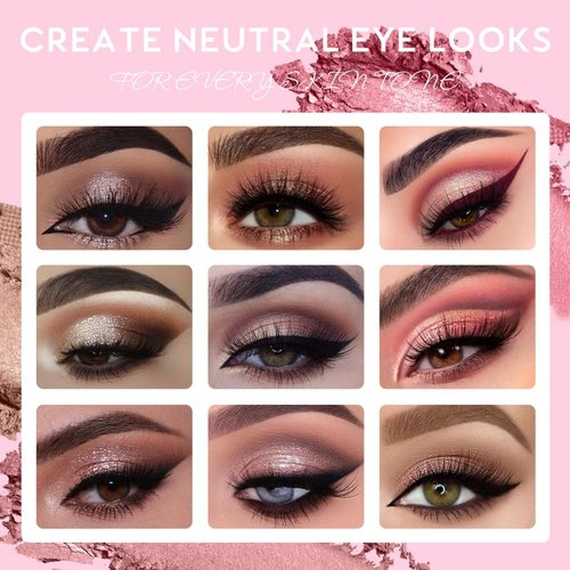 UCANBE 8 Colors Eyeshadow Makeup Palette, Nude Shimmer Matte Metallic Rose Taupe Neutral Eye Makeup Pallet, Natural High Pigmented Blendable Eyes Shadow Travel Size Kit
