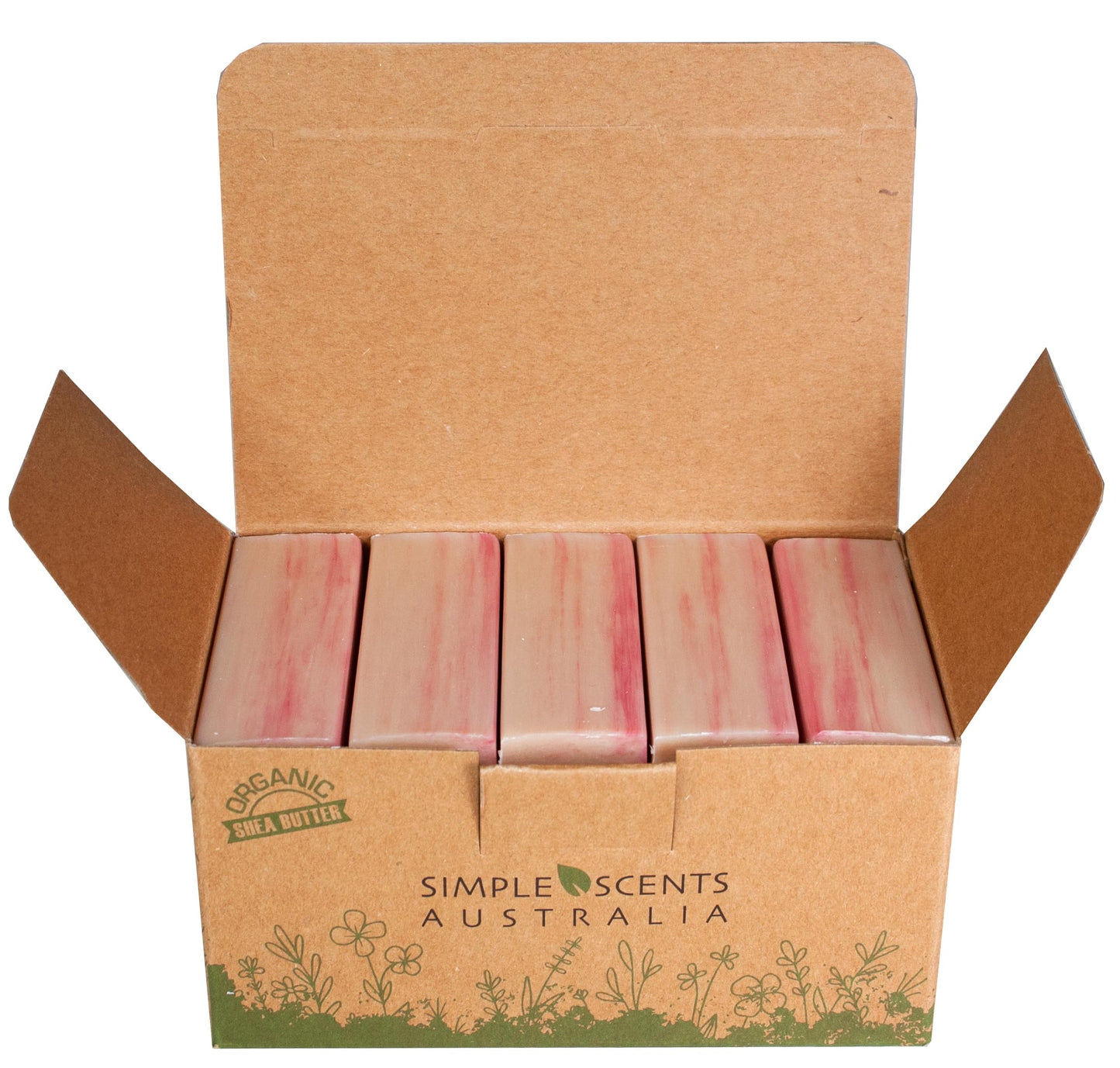 SSA White Orchid & Lily Scented Natural Soap Bars (5 Bars Pack), 3.5oz Moisturizing Triple Milled Soap Bars Enriched with Shea Butter, Non Toxic Pure Plant Oil Bath & Body Wash Bars for Men & Women