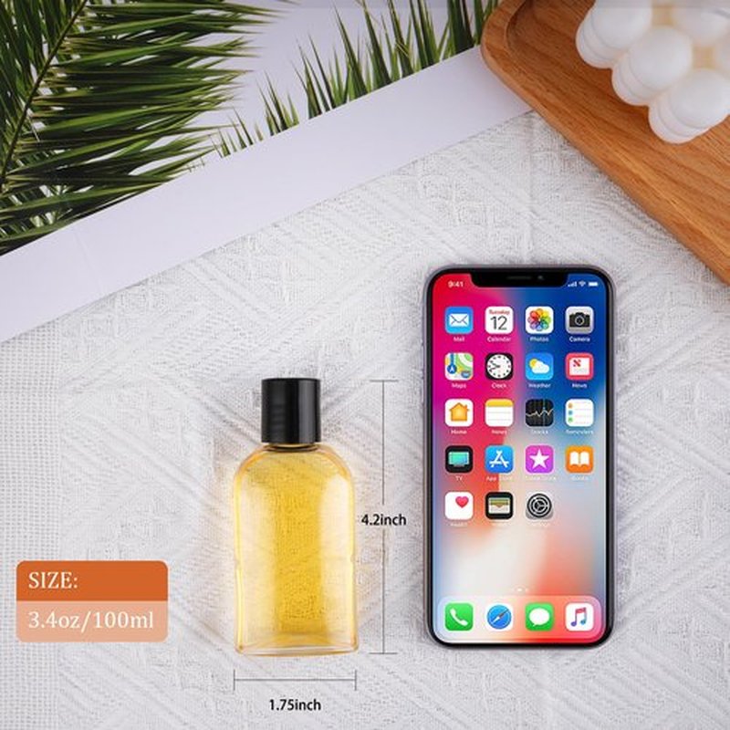 Kitchen GIMS Clear Plastic Travel Bottles for Toiletries Travel Shampoo Bottles with Disc Top Caps 6 Pack 3.4 oz Travel Bottles TSA Approved Travel Toiletry Containers for Shampoo, Conditioner