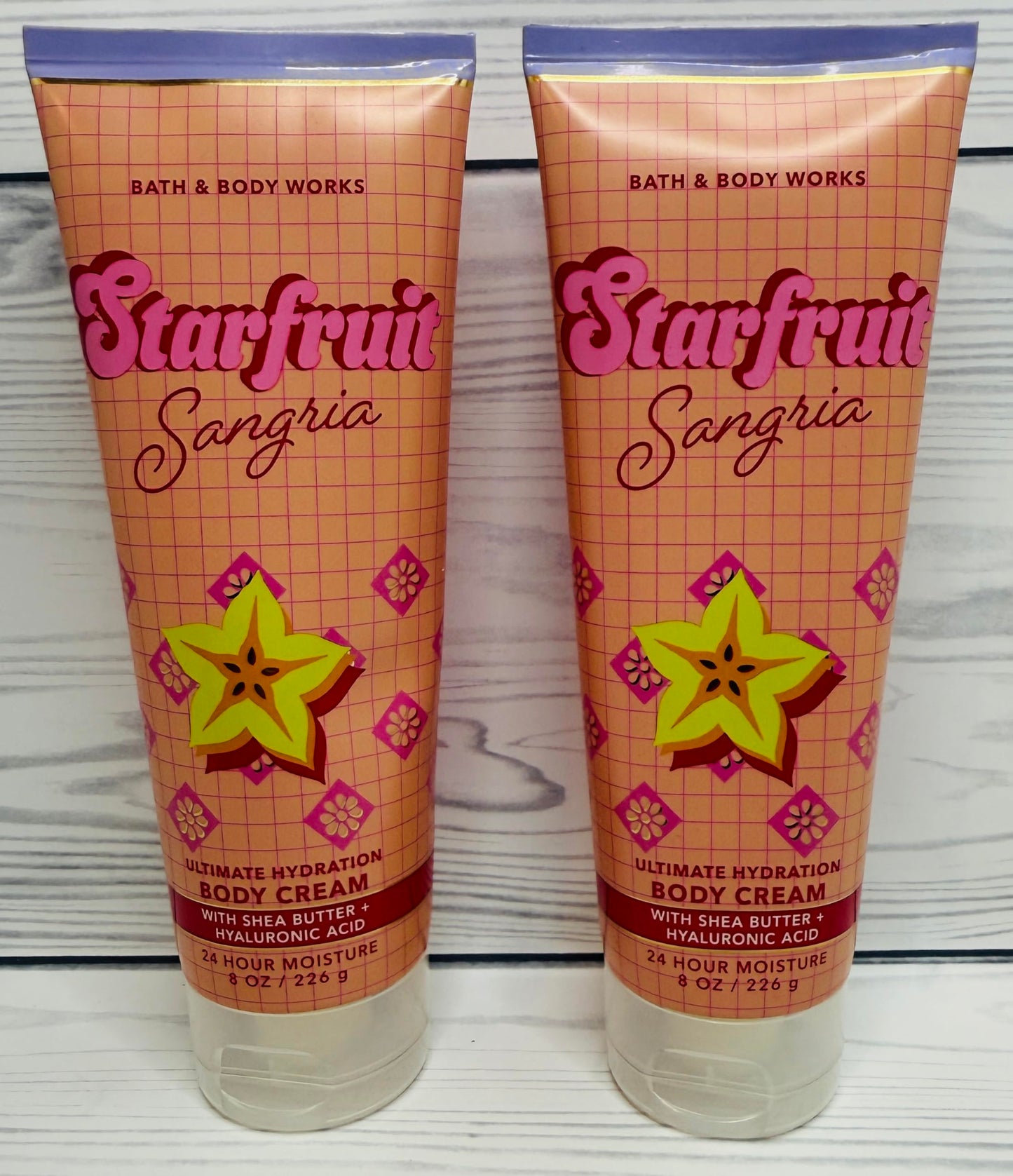 Bath & Body Works Starfruit Sangria Ultimate Hydration Body Cream 8 Ounces Pack of 2