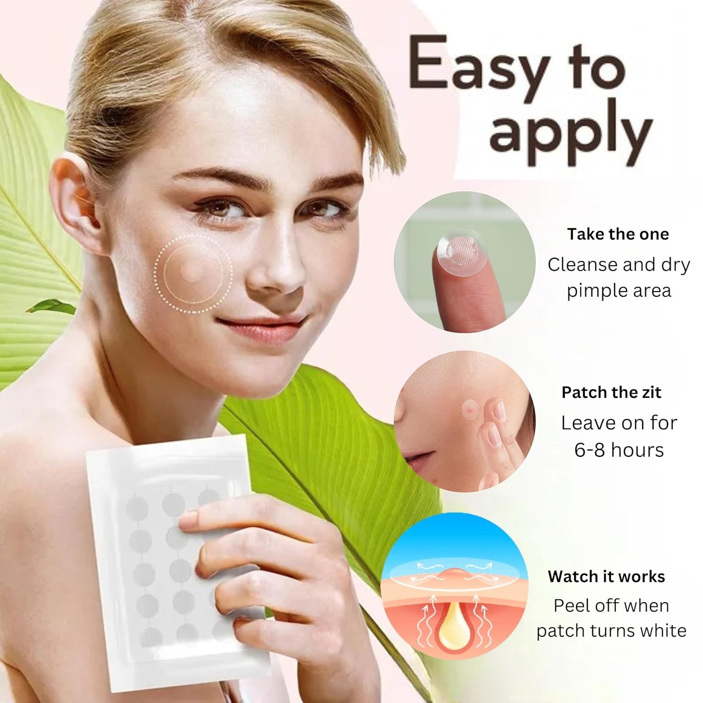MELICAN Pimple Patches - Hydrocolloid Acne Treatment | 180 Count, 8mm & 12mm Sizes