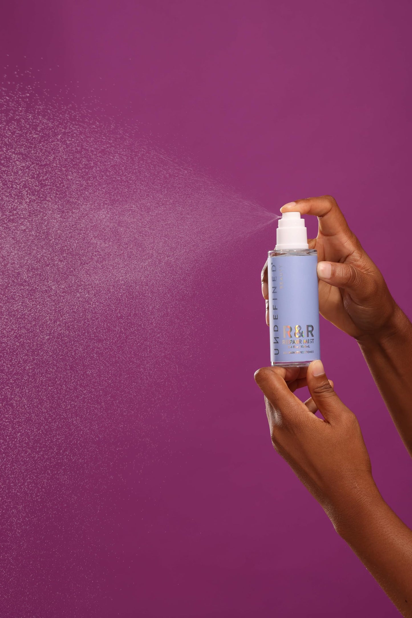 Undefined R&R Repair Mist Hypochlorous Acid Spray to calm inflammation, improve texture, increase hydration and balance; travel friendly size 3.4oz