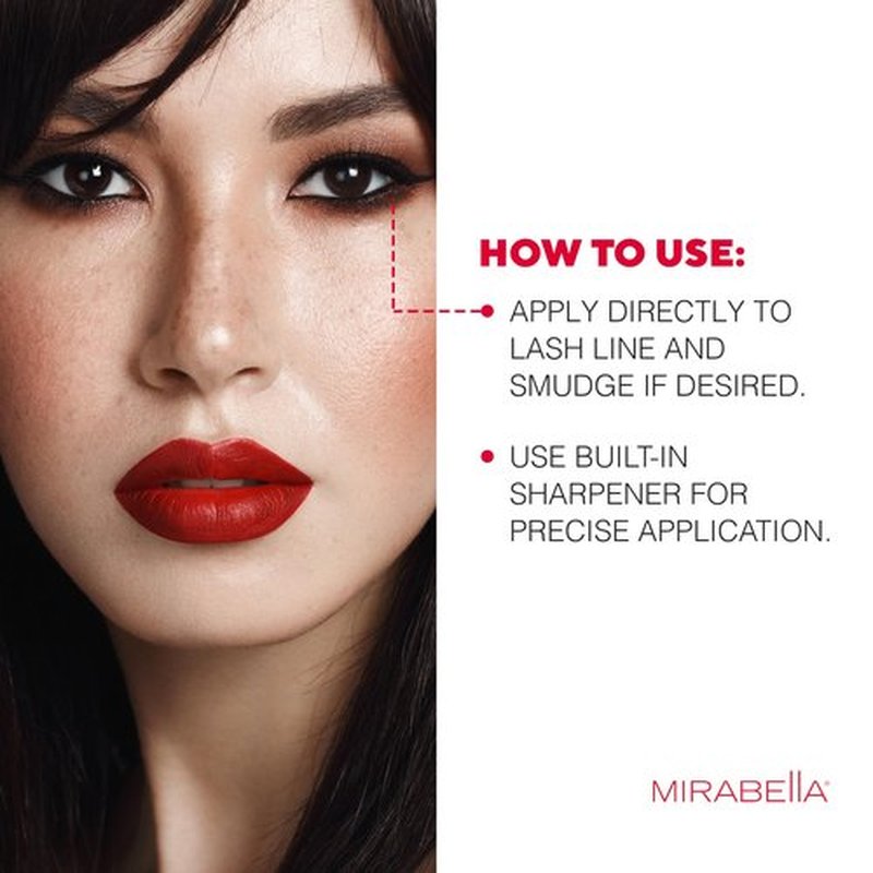 Mirabella Retractable Eye Definer Gel Eyeliner Pencil, Richly Pigmented Color Eyeliner Offers All-Day Wear for Precise and Sultry Looks with Hydrating Antioxidants Vitamin E and C, Prune