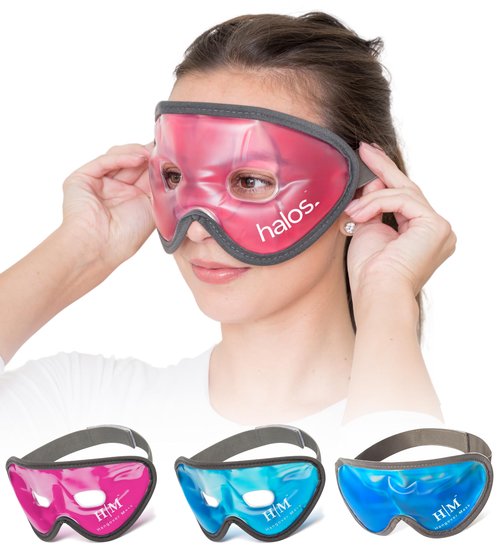 Cooling Eye Mask -HM Mask- Reusable Gel Eye Mask Cold Pack -Our Ice Eye Mask Soothes Puffy Eyes, Dark Circles & Hangovers- Relieve Your Headaches & Sinus Pain With Cold Eye Mask & Eye Gel Mask Therapy