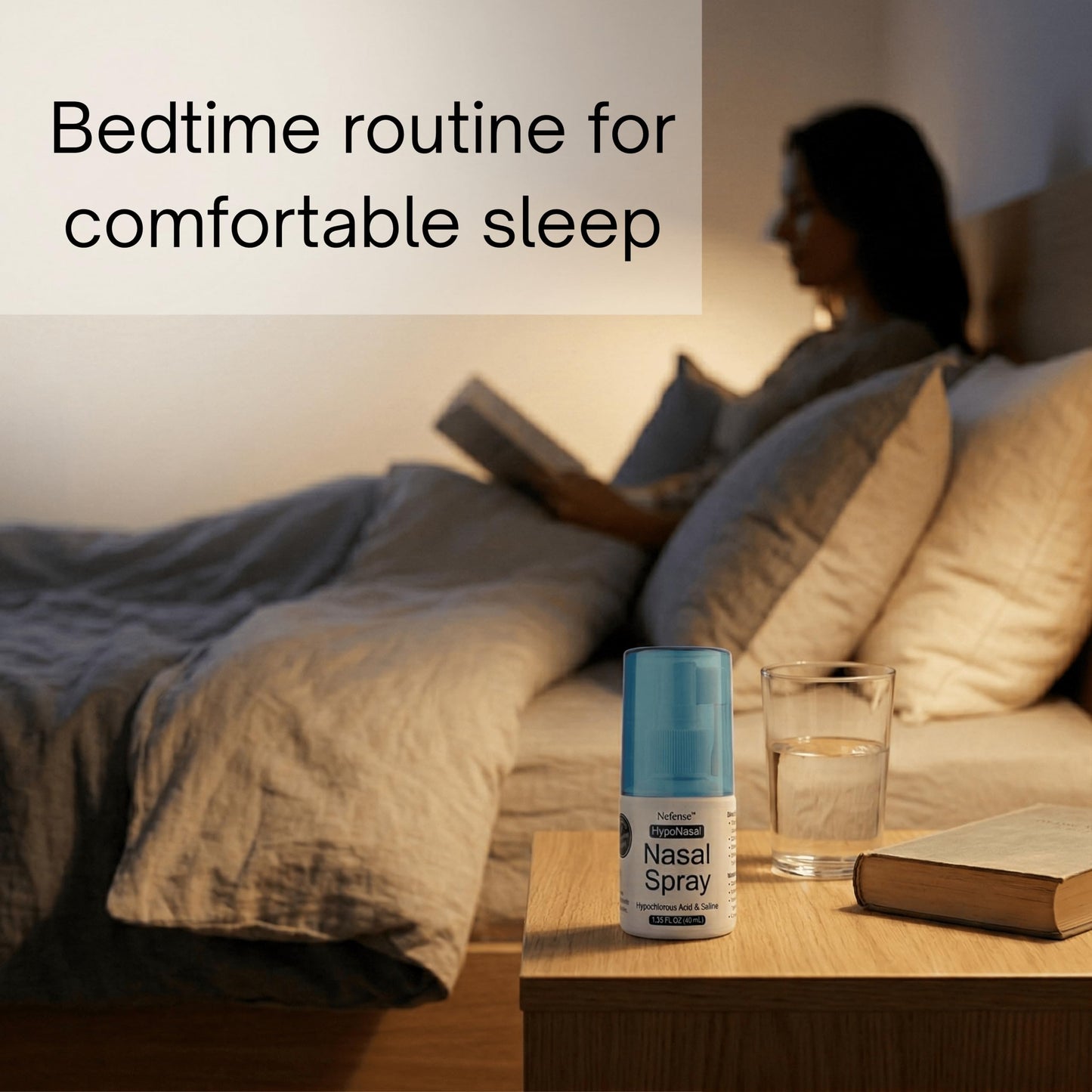 HypoNasal Daily Nasal Spray, Doctor Approved Hypochlorous Acid Antimicrobial Spray Cleanses Irritants Causing Allergies Inflammation Congestion Snoring and Irritation, Deep Sleep, Opens Airways