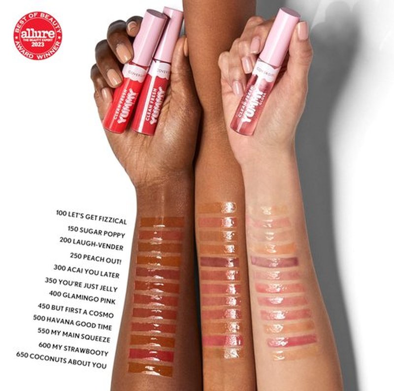 COVERGIRL Clean Fresh Yummy Gloss – Lip Gloss, Sheer, Natural Scents, Vegan Formula - Peach Out!