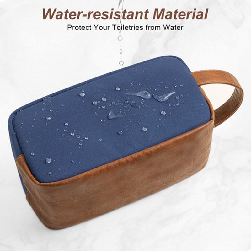 Ezday Travel Toiletry Bag for Men, Hanging Toiletry Organizer, Water Resistant Shaving Kit with Large Capacity for Travel Accessories - Navy Blue