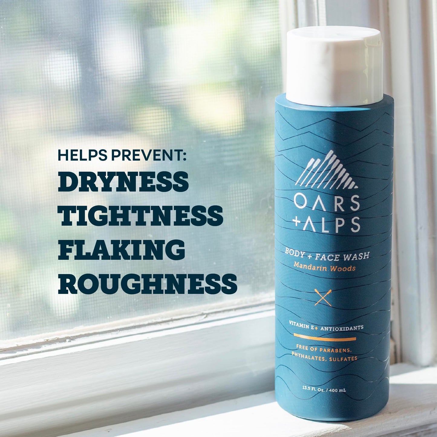 Oars + Alps Mens Body & Face Wash, Moisturizing Body Wash, 3pk, 13.5 Fl Oz