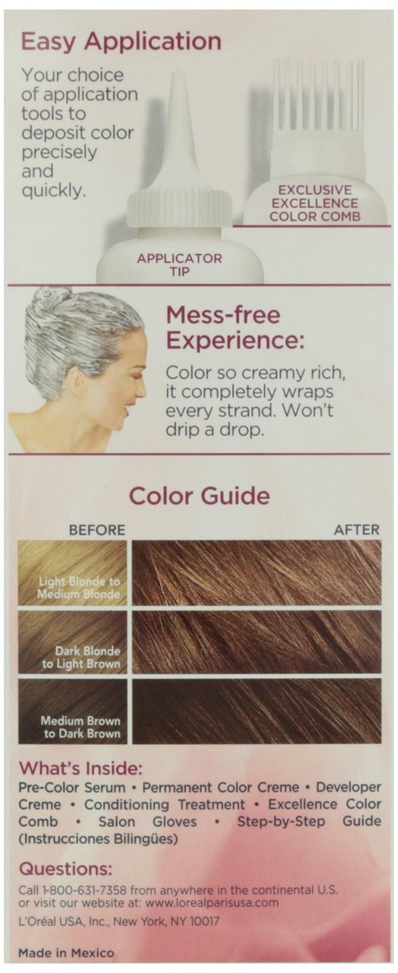 L’Oréal Paris Excellence Creme Triple Protection Color - 6RB Light Reddish Brown - Warmer for Unis