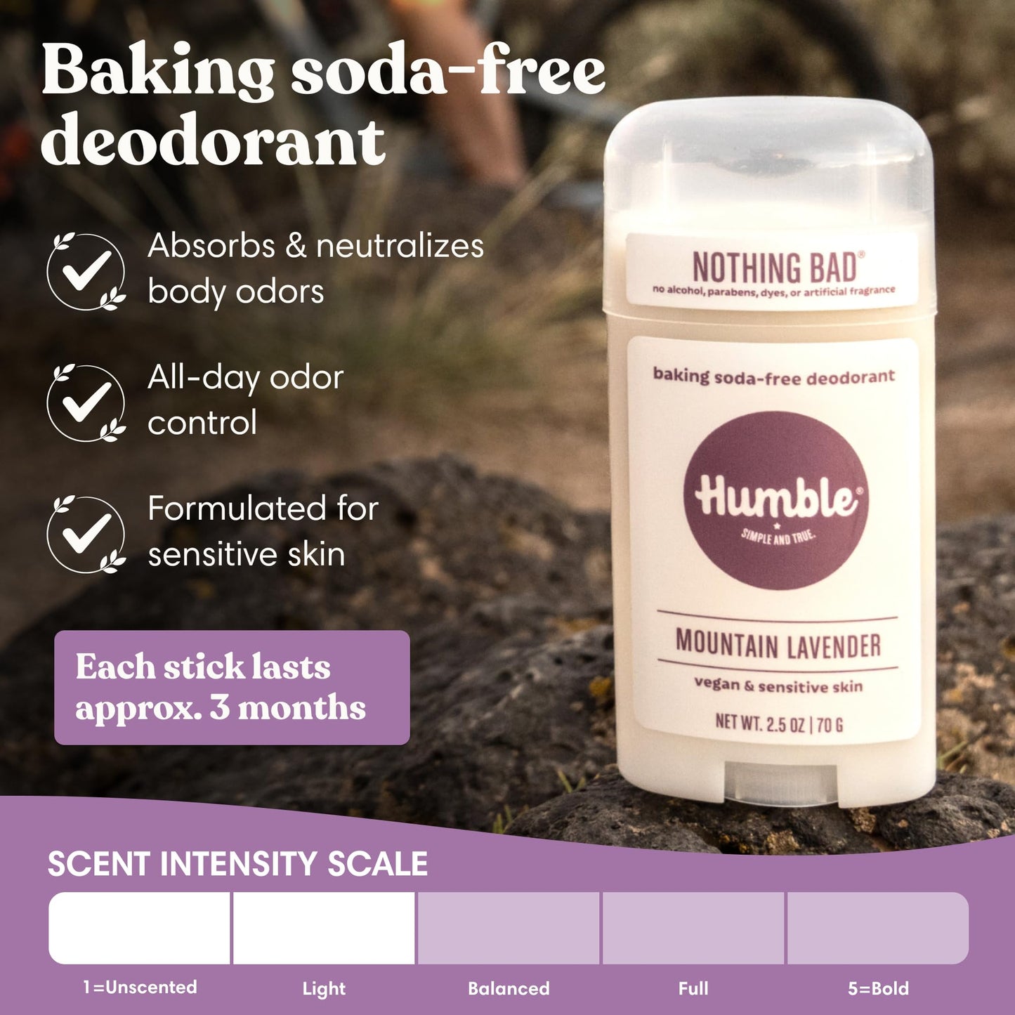 Humble Aluminum-Free Deodorant, Mountain Lavender - 1 Pack