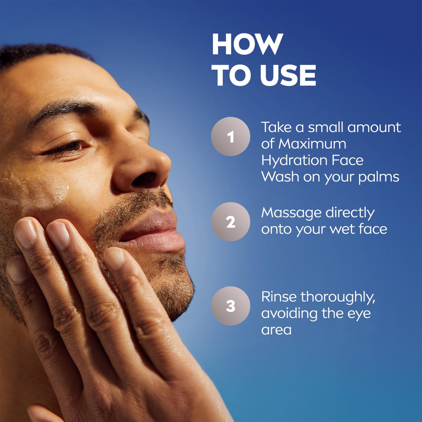 NIVEA MEN Maximum Hydration Face Wash, Face Wash with Provitamin B5 and Aloe Vera, Refreshes and Cleanses without Drying, 5 Fl Oz Tube