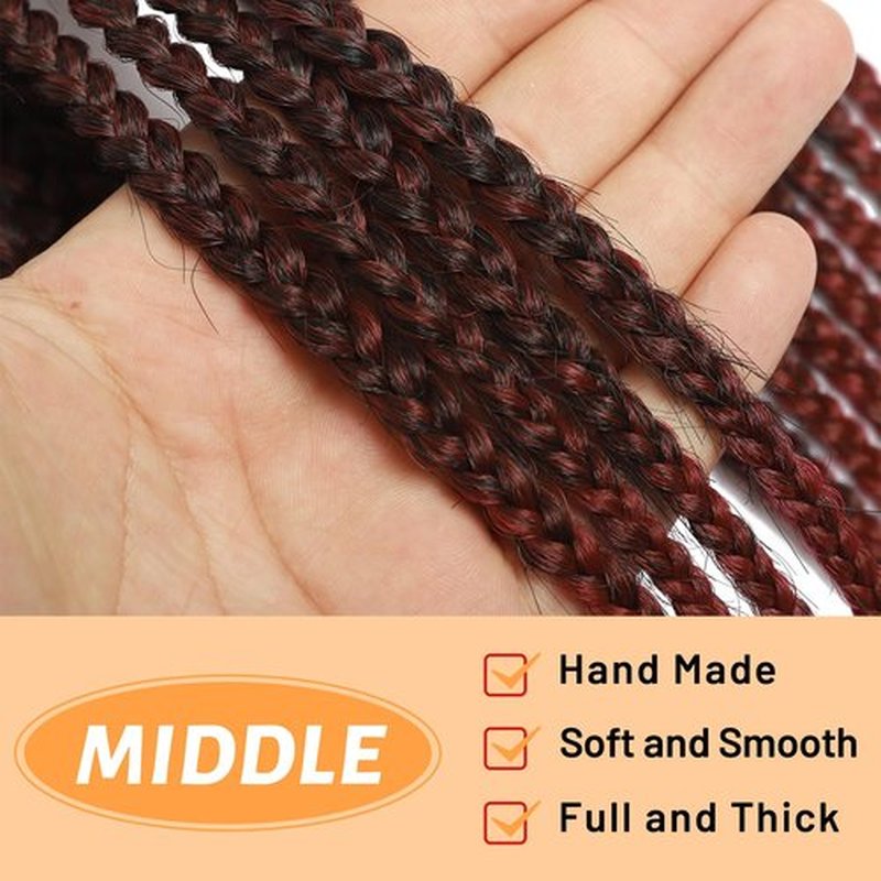 Supernova Hair Senegalese Twist Crochet Hair Ombre Crochet Box Braids Pre Looped 7 Packs Small Crochet Box Braids for Black Women Lightweight Crochet Braids Box Braids Hair Extension (18 Inch #T99J)