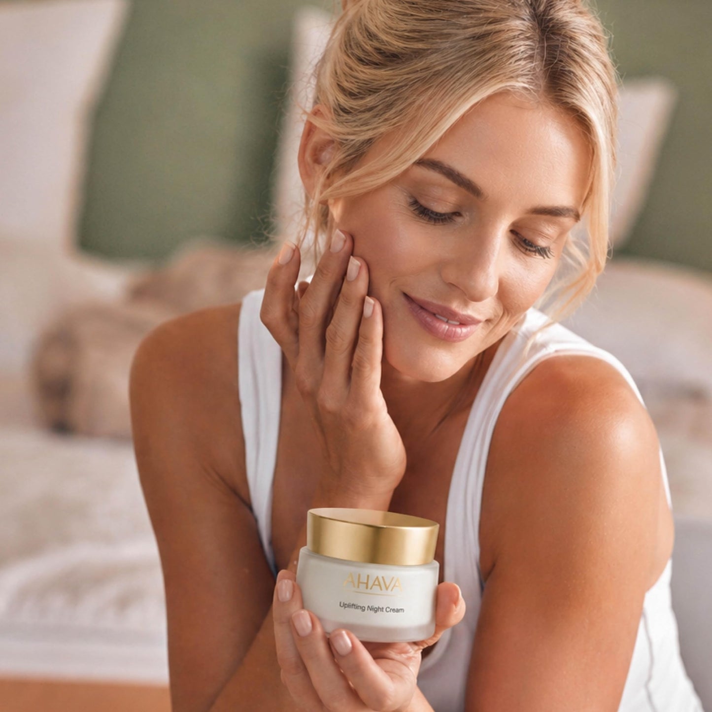 AHAVA Uplift Night Cream - Rich, Melting Night Cream to Lift, Firm & Tighten Skin, Anti-Aging Effect by Reducing Deep Wrinkles, Enriched with Exclusive Osmoter, Tripeptide 38 & Shea Butter, 1.7 Fl.Oz
