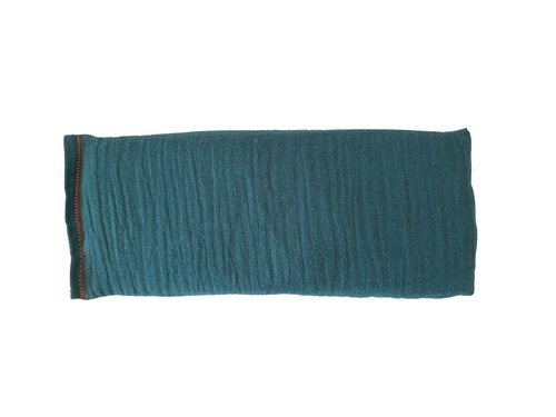 Peacegoods Unscented Eye Pillow - Soft & Soothing Gauze Cotton Filled with Flax Seed Weighted for Yoga Meditation Headache Relief Sleep Massage - Teal Green