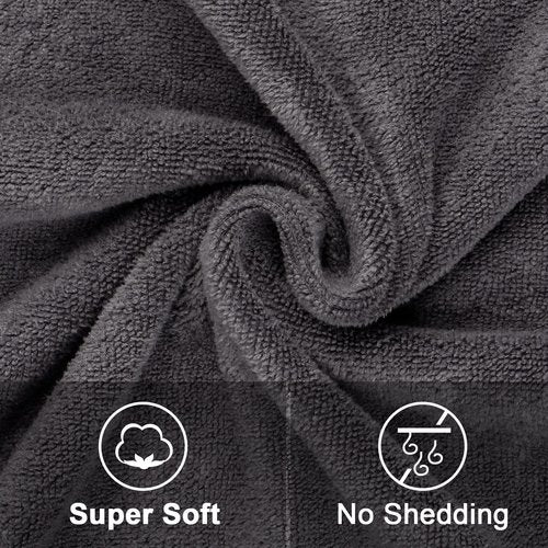 Orighty Bath Towels Pack of 2 - Soft Feel Grey Bath Towel Sets, Highly Absorbent Microfiber Towels for Body, Quick Drying, Microfiber Bath Towels for Sport, Yoga, SPA, Fitness, (27’’ x 54’’)