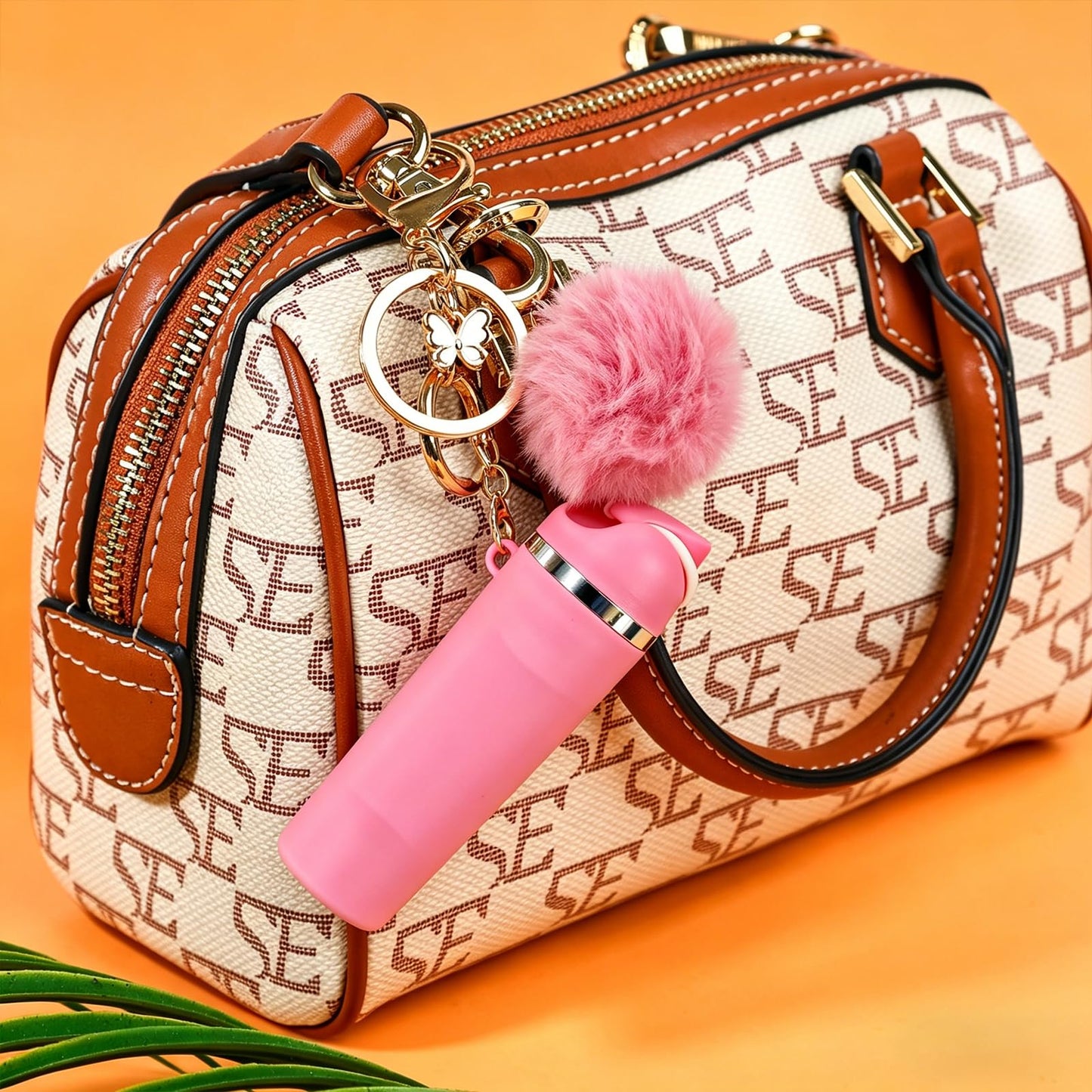 Pyotivol Mini Owala Water Bottle Keychain,Cute Chapstick Holder Key Chain Charms Backpack for Women Man Girls
